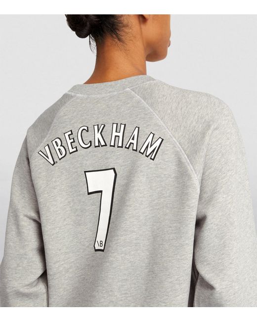 Victoria Beckham Gray Organic Cotton Football Sweatshirt