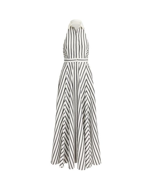 Ralph Lauren White Eldred Striped Cotton Day Dress