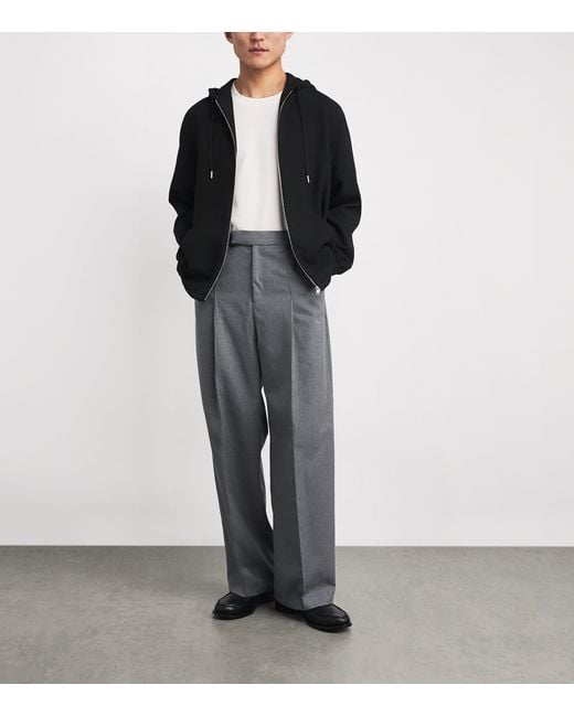 Sandro Black Zip-Up Hoodie for men