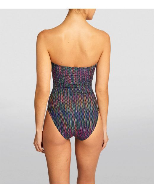 Eres Blue Strapless Halo Swimsuit