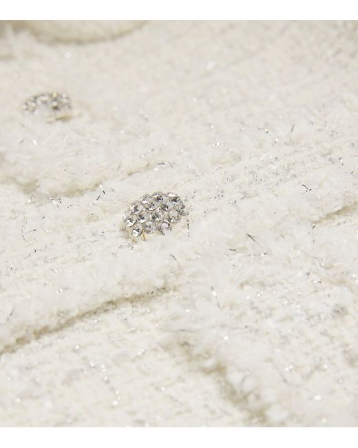 Maje White Tweed 2-In-1 Mini Dress