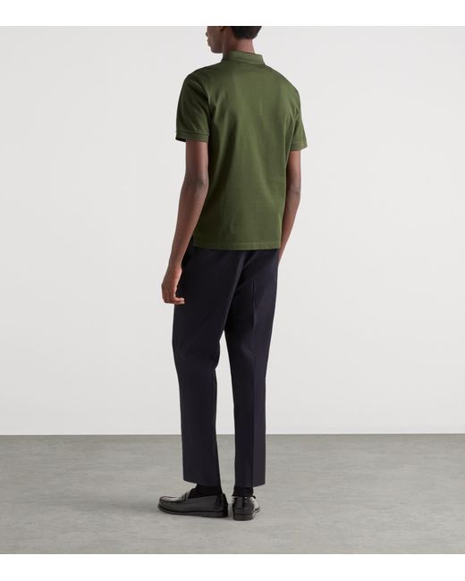 Prada Green Cotton Piqué Polo Shirt for men