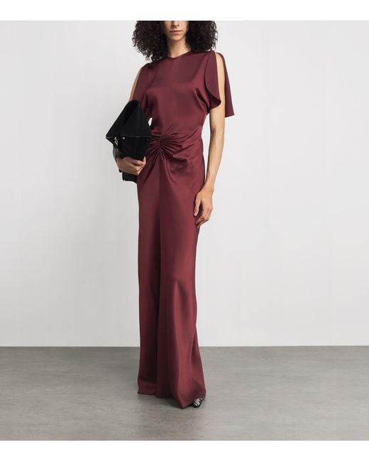 Victoria Beckham Red Satin Isabella Gown