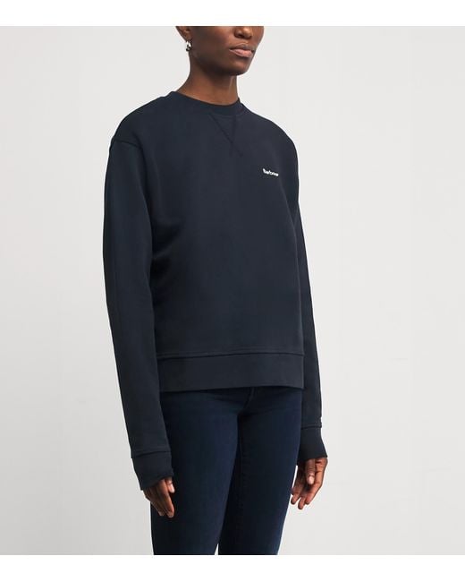 Barbour Blue Cotton Bede Logo Sweatshirt