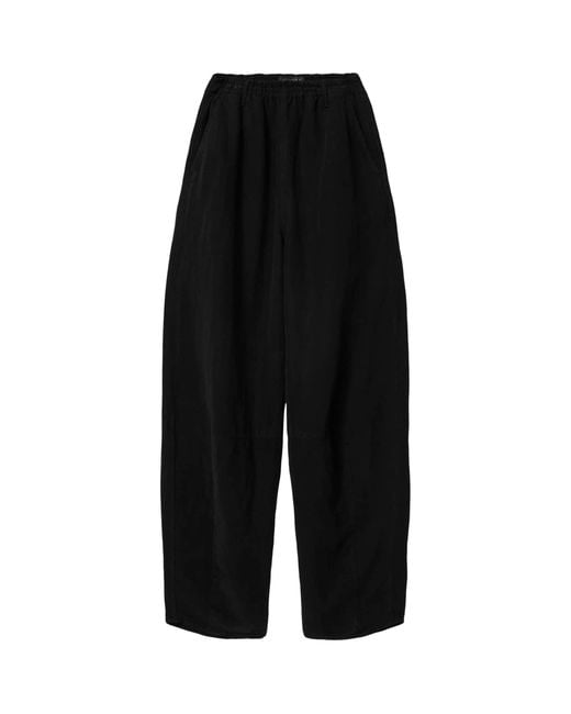 AllSaints Black Lyocell-Linen Jet Wide-Leg Trousers