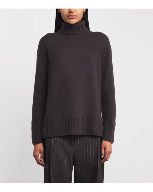 Harrods Black Cashmere Rollneck Sweater