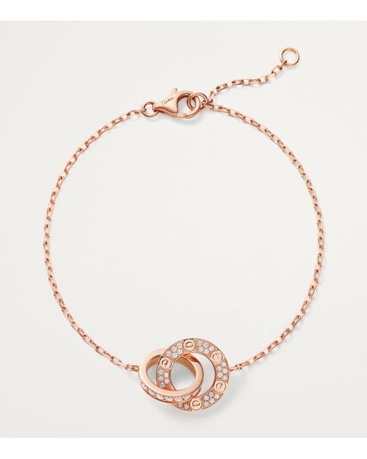 Cartier Metallic And Diamond Love Chain Bracelet