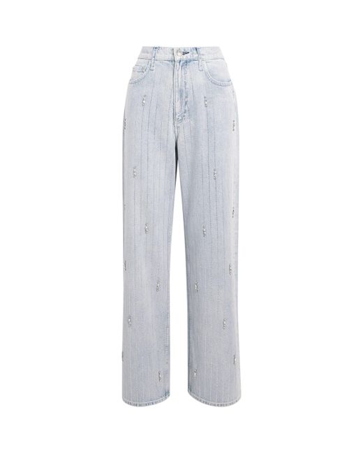 Rag & Bone Gray Embellished Shea Straight Jeans