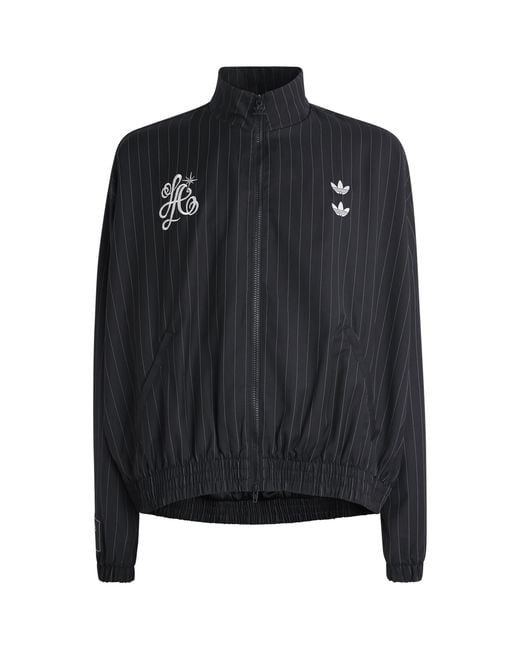 Willy Chavarria Black X Adidas Originals Pinstripe Track Jacket for men