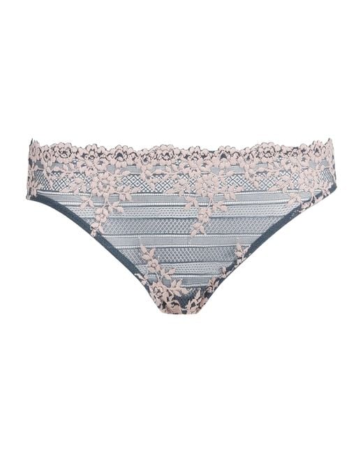 Wacoal Gray Embrace Lace Bikini Briefs