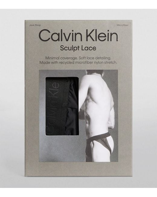 Calvin Klein Black Sculpt Lace Jockstrap for men