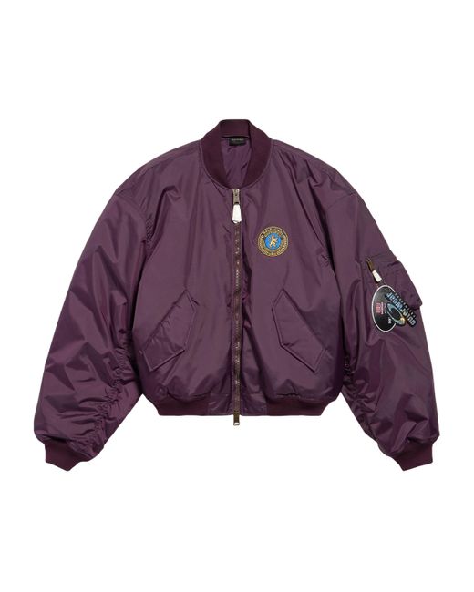 Balenciaga Purple Bomber Jacket Large Fit