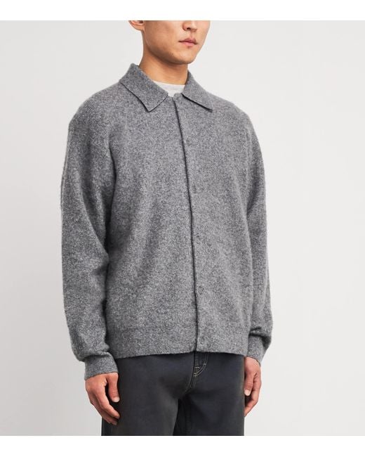 Jonathan Simkhai Gray Wool Heathered Cardigan for men