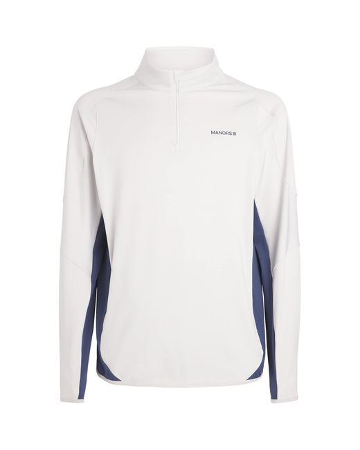 Manors White Tech Quarter-Zip 2.0 Mid-Layer for men