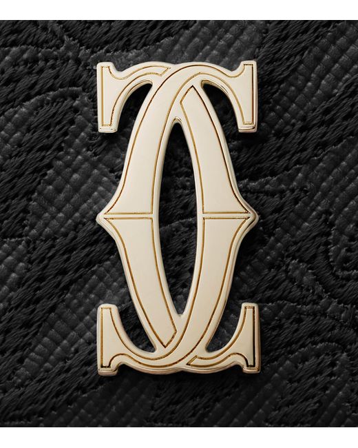 Cartier Black Mini Leather C De Wallet