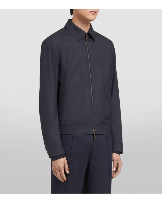 Zegna Blue Wool-silk Leggerissimo Jacket for men