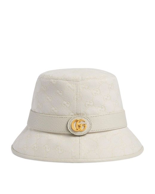 Gucci Natural Gg Canvas Bucket Hat