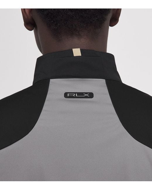 Ralph Lauren Black Colour-Block Packable Jacket for men