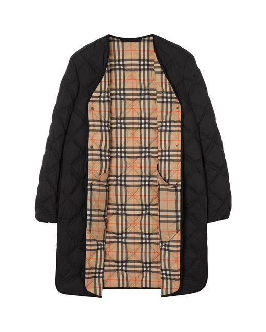 Burberry Black Quilted Ashfields Coat