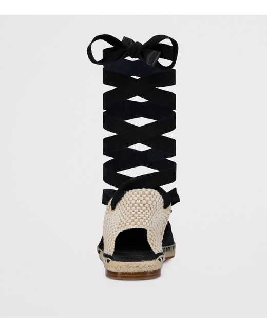 Christian Louboutin Black Cassiadrilla Espadrille Ballet Flats