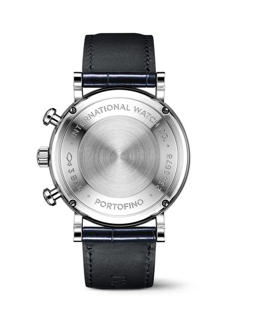 Iwc Blue Stainless Steel Portofino Chronograph Watch 39mm