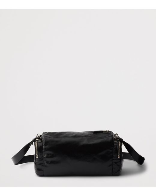 Prada Black Leather Rectangle Cross-Body Bag for men