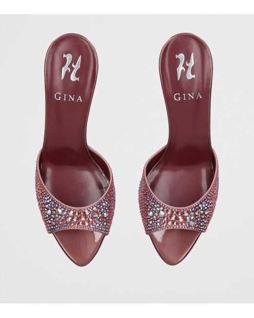Gina Pink Crystal Comet Mules 55