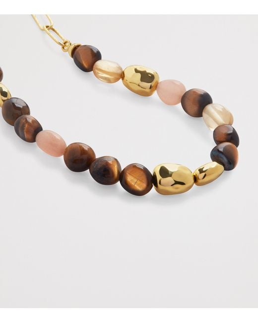 Monica Vinader Metallic Vermeil Multi Gemstone Rio Beaded Bracelet