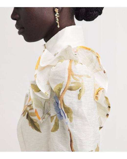LEO LIN Natural Floral Selina Midi Dress