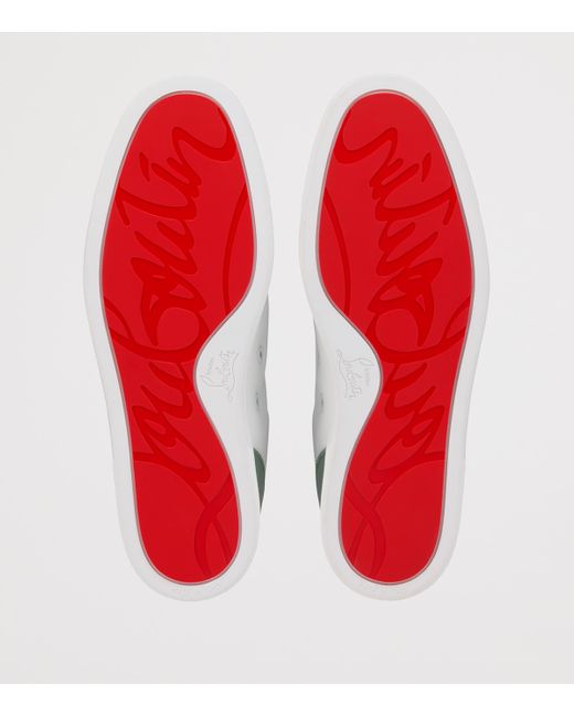 Christian Louboutin White Fun Louis Junior Leather Sneakers for men