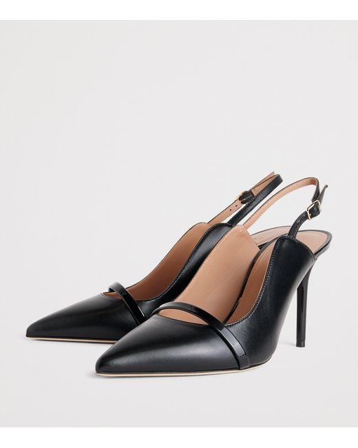 Malone Souliers Metallic Leather Marion Slingback Pumps 85