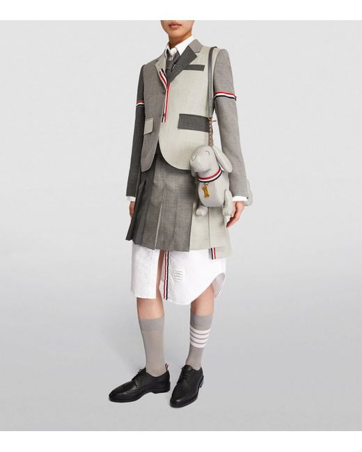 Thom Browne Gray Wool High Armhole Tricolour Sport Coat