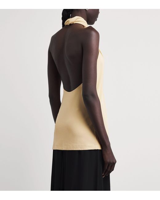 Totême Natural Jersey Halterneck Top