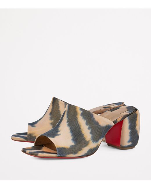 Christian Louboutin Brown Minny Printed Heeled Mules 70
