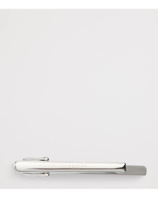 Tateossian Metallic Sterling Tie Clip for men