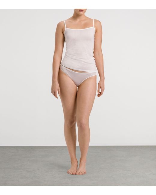 Hanro White Cotton Ultralight Mini Briefs