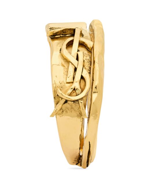 Saint Laurent Metallic Cassandre Monogram Bangle