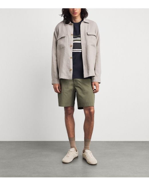 Barbour Green Twill Sherburn Shorts for men