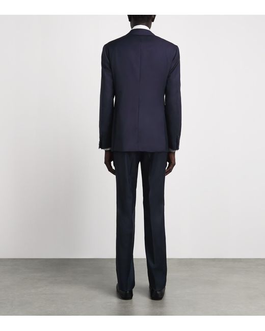 Pal Zileri Blue Wool Vicenza Double-Breasted 2-Piece Suit for men