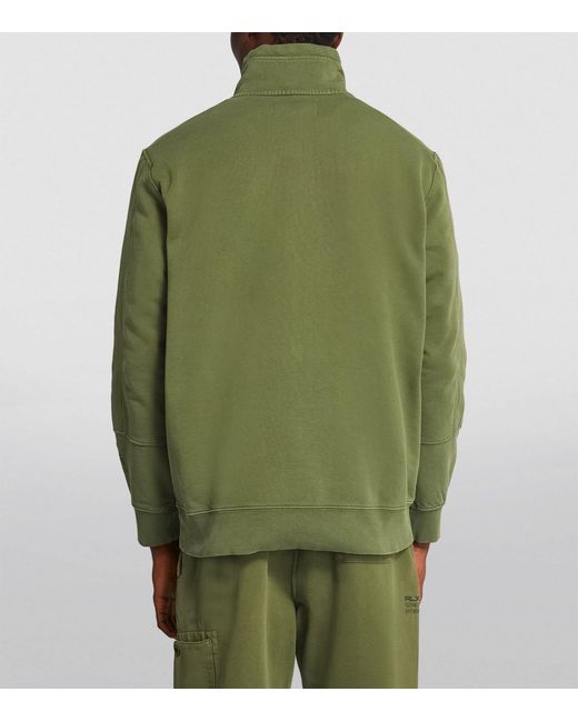 RLX Ralph Lauren Green Cotton Fleece Sweatshirt for men