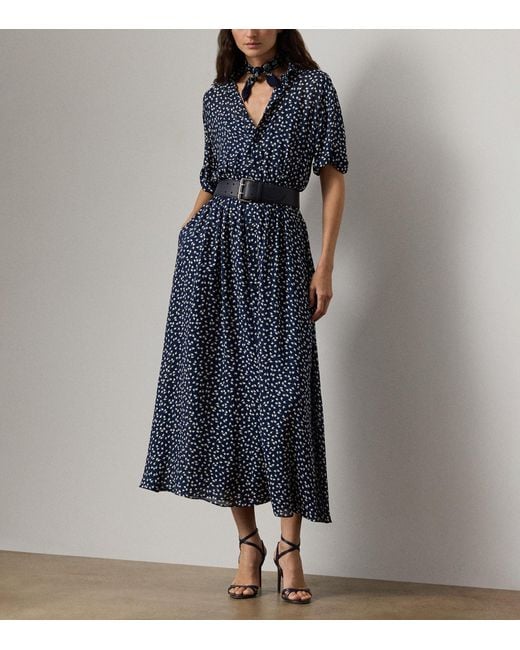 Ralph Lauren Blue Sura Midi Shirt Dress