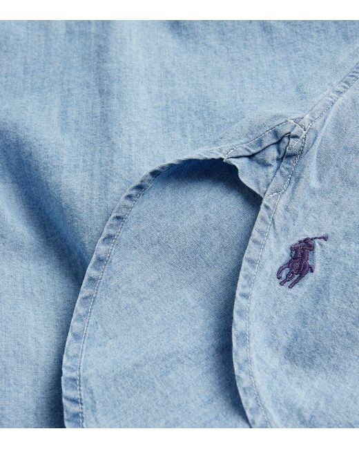 Polo Ralph Lauren Blue Chambray Long-sleeve Shirt for men