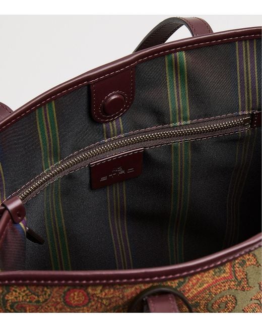 Etro Brown Large Paisley Love Trotter Shoulder Bag