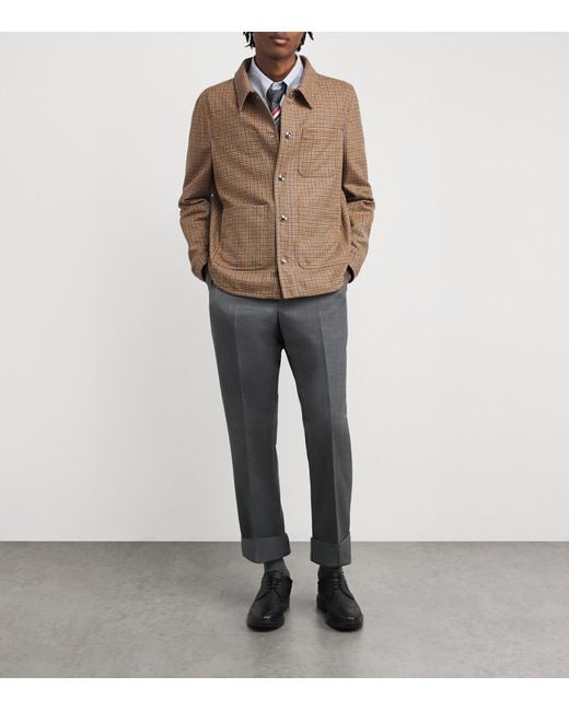 Thom Browne Brown Wool Snap Utility Jacket for men