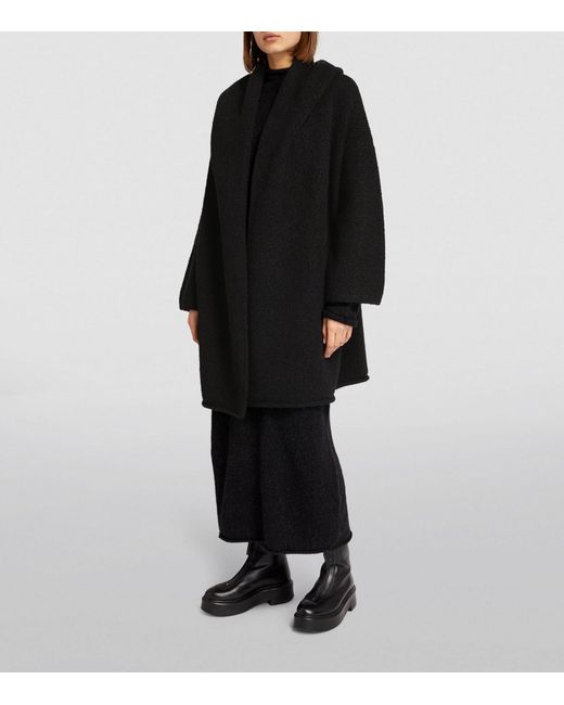 Lauren Manoogian Black Alpaca Capote Coat