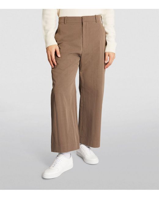Studio Nicholson Brown Techno-cotton Straight Leg Trouser for men