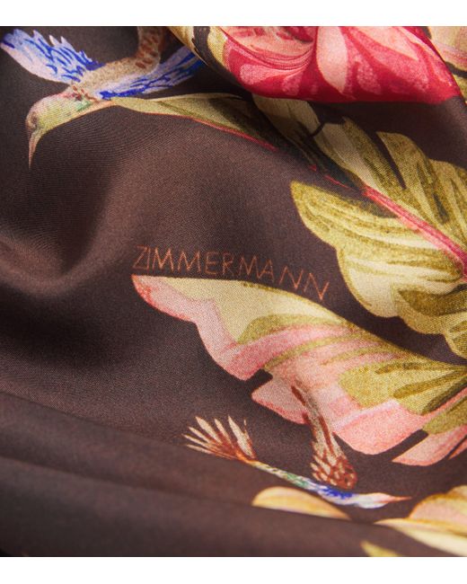 Zimmermann Brown Palm Ascension Tunic Midi Dress