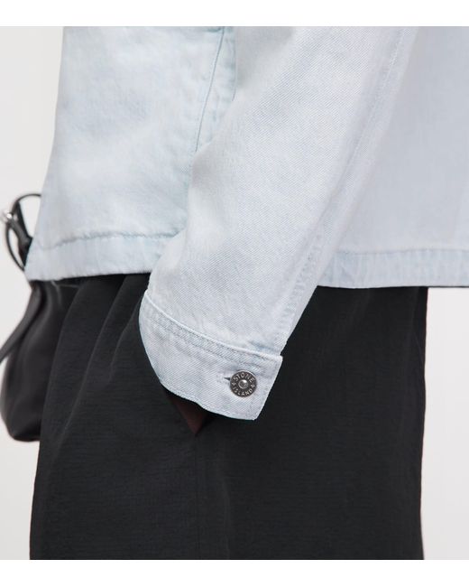 Stone Island Blue Denim Coach Jacket for men