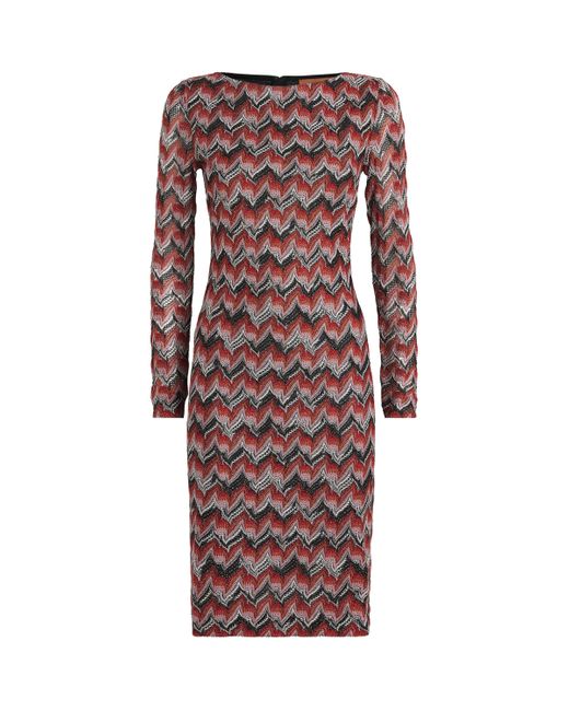 Missoni Red Zigzag Midi Dress