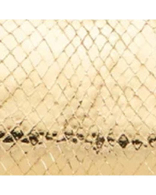 Jimmy Choo Natural Skylar Snake-Embossed Leather Clutch Bag